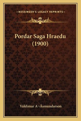 Cover image for Pordar Saga Hraedu (1900)