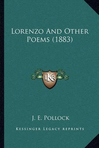 Cover image for Lorenzo and Other Poems (1883)