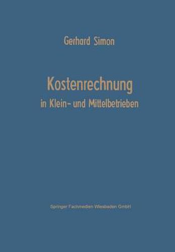 Cover image for Kostenrechnung in Klein- Und Mittelbetrieben