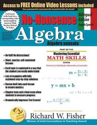 Cover image for No-Nonsense Algebra, Bilingual Edition (English - Spanish): Master Algebra the Easy Way