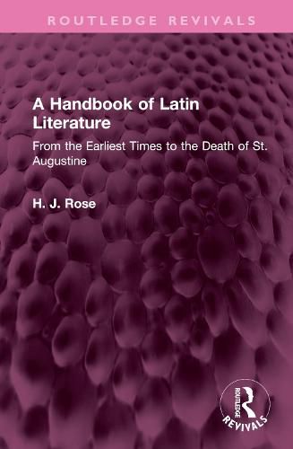 Cover image for A Handbook of Latin Literature