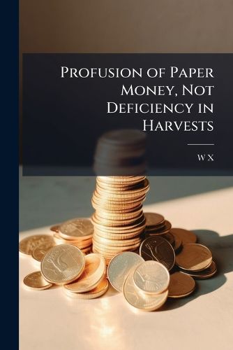Cover image for Profusion of Paper Money, Not Deficiency in Harvests: Taxation, Not Speculation, the Principal Causes of the Sufferings of the People, by a Banker Signing Himself W.X.