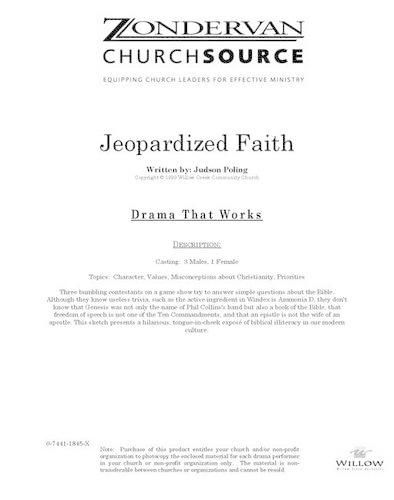 Cover image for Jeopardized Faith