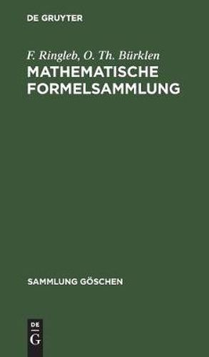 Cover image for Mathematische Formelsammlung