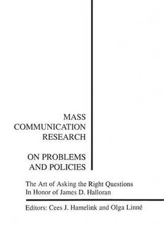 Cover image for Mass Communication Research: On Problems and Policies