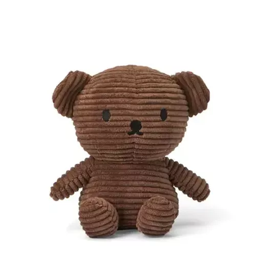 Cover image for Boris Bear Eco Corduroy Brown 17cm 7"