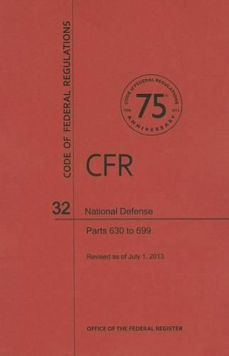 Cover image for National Defense, Parts 630 to 699