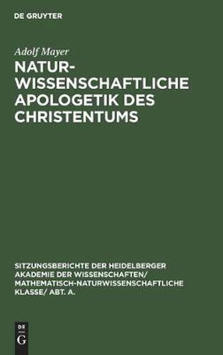 Cover image for Naturwissenschaftliche Apologetik Des Christentums