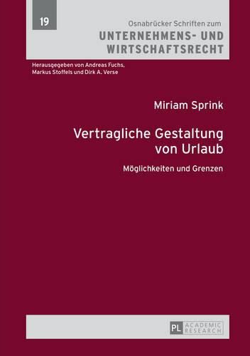 Cover image for Vertragliche Gestaltung Von Urlaub: Moeglichkeiten Und Grenzen