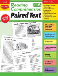 Cover image for Reading Comprehension: Paired Text, Grade 6 Teacher Resource