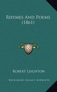 Cover image for Rhymes and Poems (1861)