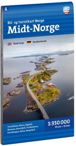 Cover image for Car and tourist map of Central Norway (Midt Norge)