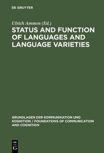 Cover image for Status and Function of Languages and Language Varieties