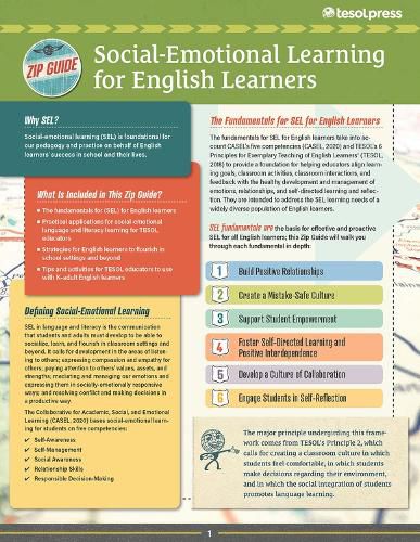 Cover image for TESOL Zip Guide: Social-Emotional Learning for English Learners