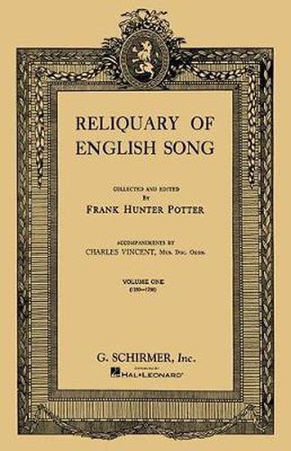 Cover image for Reliquary of English Songs - Volume 1: Voice and Piano