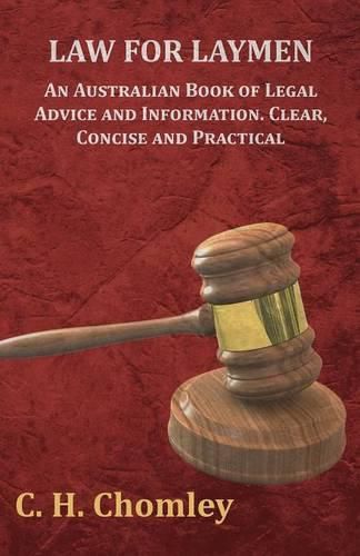 Cover image for Law for Laymen - An Australian Book of Legal Advice and Information. Clear, Concise and Practical