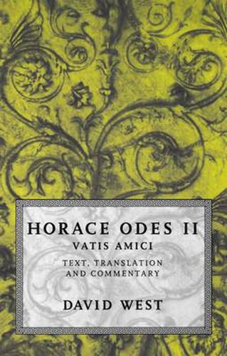 Cover image for Horace: Odes II: Vatis Amici