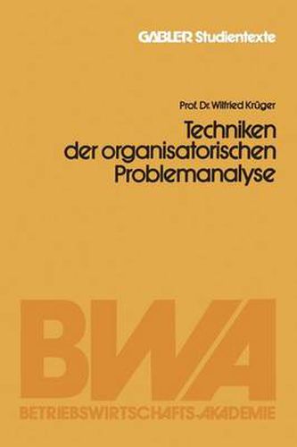 Cover image for Techniken Der Organisatorischen Problemanalyse