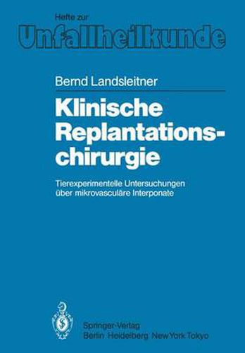 Cover image for Klinische Replantationschirurgie