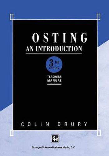 Cover image for Costing: An introduction Teachers' Manual