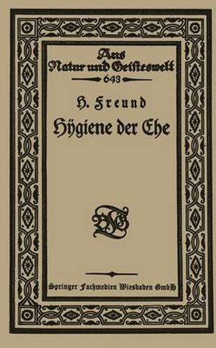 Cover image for H&#255;giene Der Ehe