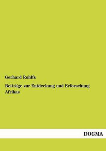 Cover image for Beitrage Zur Entdeckung Und Erforschung Afrikas