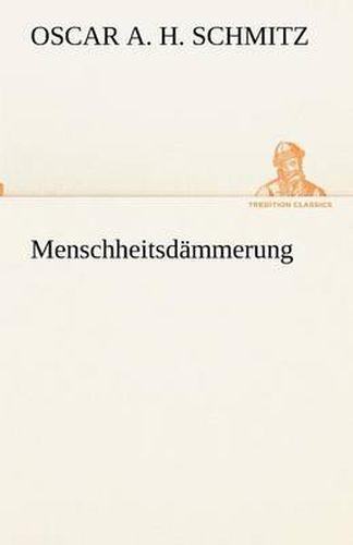 Cover image for Menschheitsdammerung