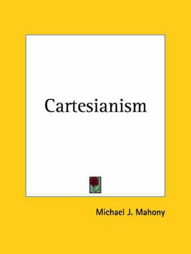 Cover image for Cartesianism (1925)