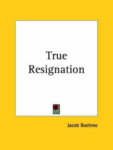 Cover image for True Resignation