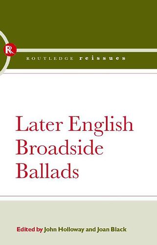 Cover image for Later English Broadside Ballads