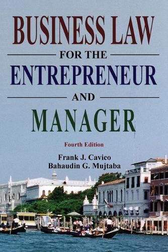 Cover image for Business Law for the Entrepreneur and Manager