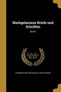 Cover image for Nachgelassene Briefe Und Schriften; Band 4