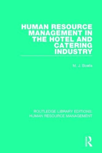 Cover image for Human Resource Management in the Hotel and Catering Industry