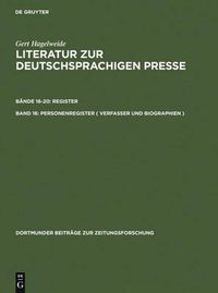 Cover image for Personenregister ( Verfasser Und Biographien )
