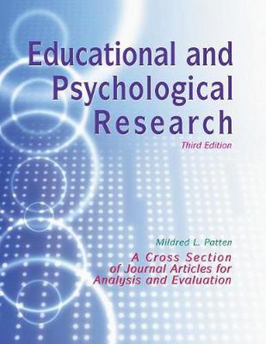 Cover image for Educational and Psychological Research: A Cross-Section of Journal Articles for Analysis and Evaluation