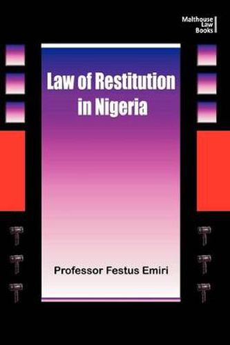 Cover image for The Law of Restitution in Nigeria