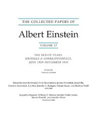 Cover image for The Collected Papers of Albert Einstein, Volume 17 (Translation Supplement)