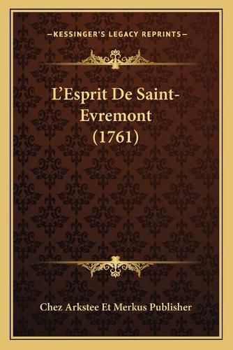 L'Esprit de Saint-Evremont (1761)