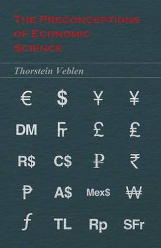 Cover image for The Preconceptions of Economic Science