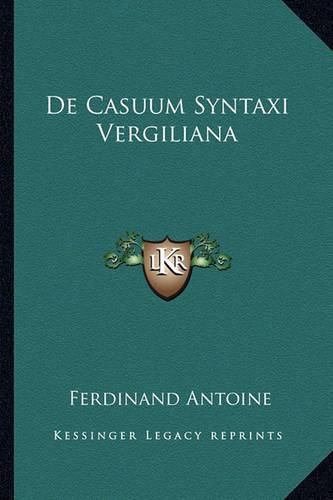 de Casuum Syntaxi Vergiliana