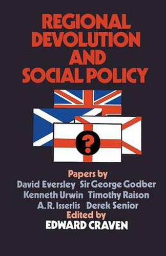 Cover image for Regional Devolution and Social Policy