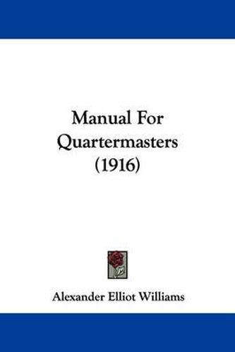 Cover image for Manual for Quartermasters (1916)