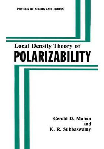 Cover image for Local Density Theory of Polarizability