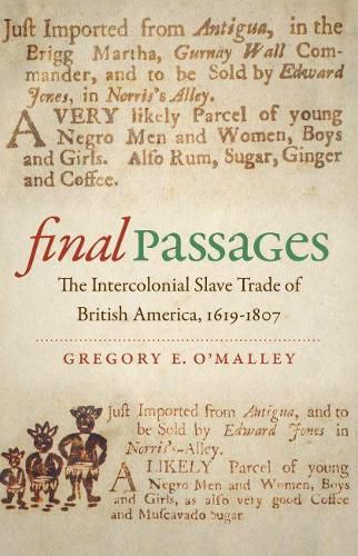 Cover image for Final Passages: The Intercolonial Slave Trade of British America, 1619-1807