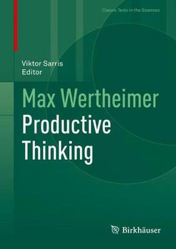 Cover image for Max Wertheimer Productive Thinking