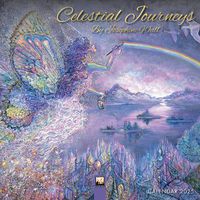 Cover image for Celestial Journeys by Josephine Wall Mini Wall Calendar 2025 (Art Calendar)