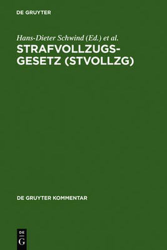 Cover image for Strafvollzugsgesetz (StVollzG)