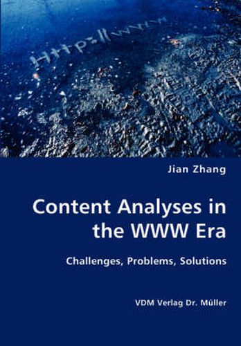 Cover image for Content Analyses in the WWW Era