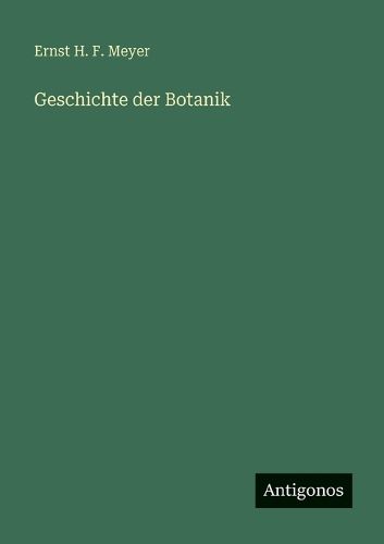 Cover image for Geschichte der Botanik