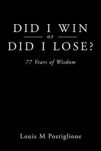 Cover image for Did I Win or Did I Lose?